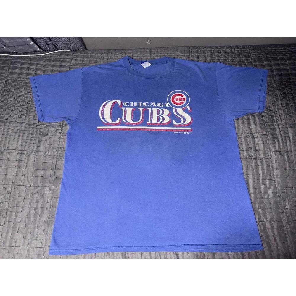 Vintage 1996 Bike Athletic Chicago Cubs MLB Blue T-Shirt Size XL